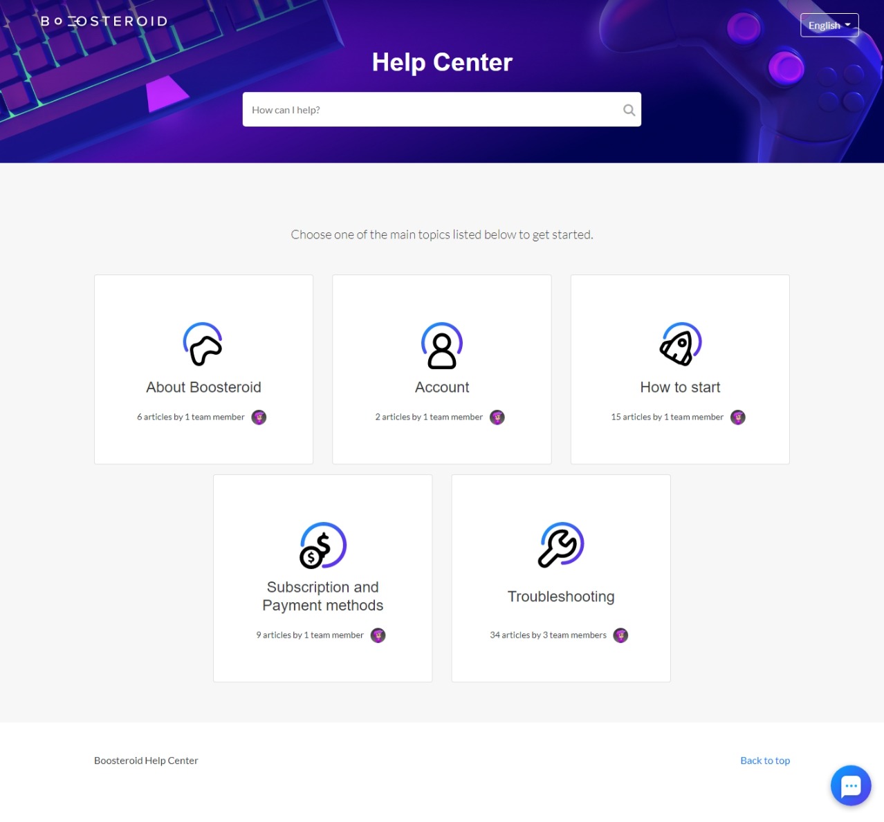 Boosteroid help center