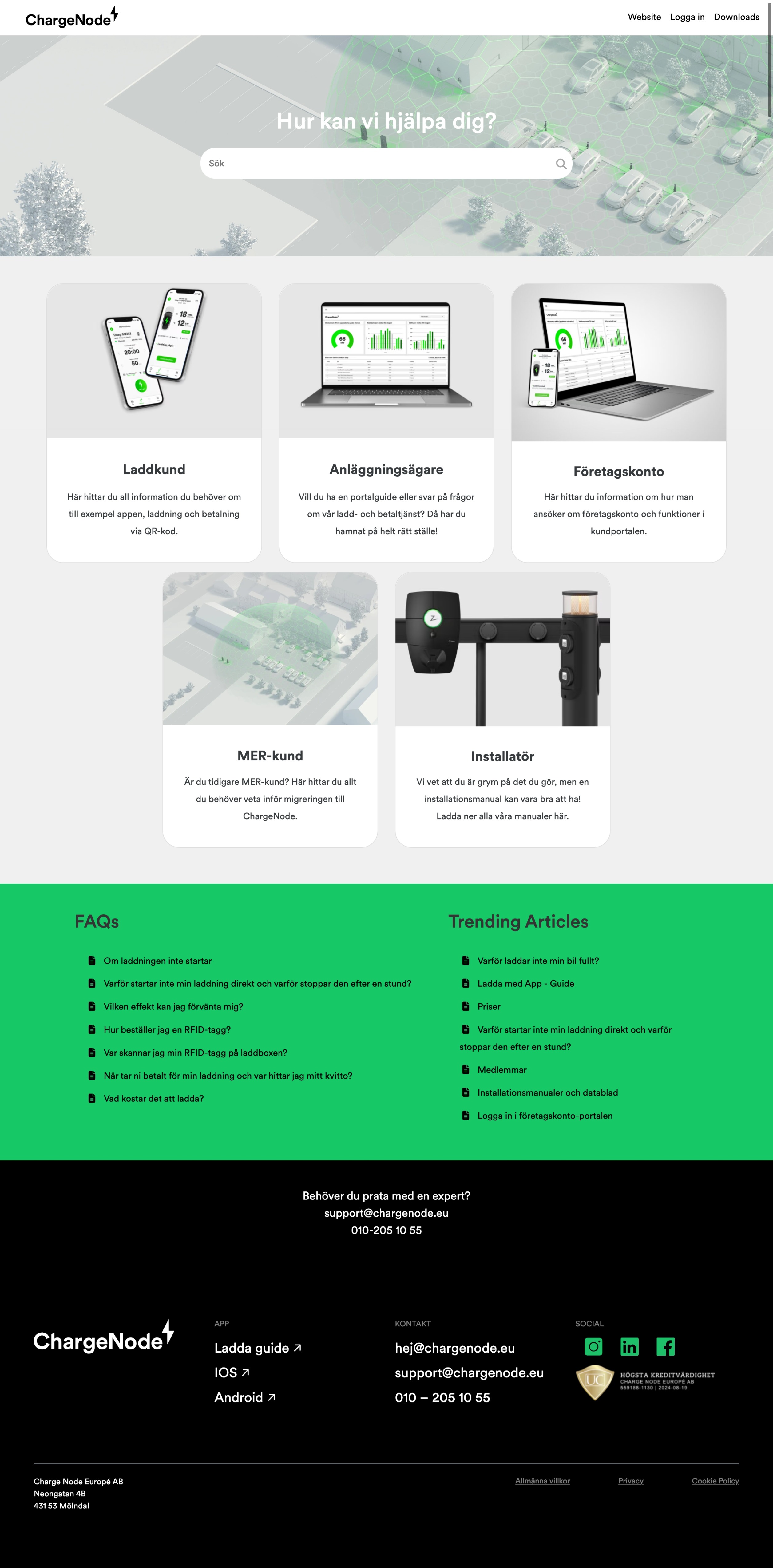 ChargeNode help center