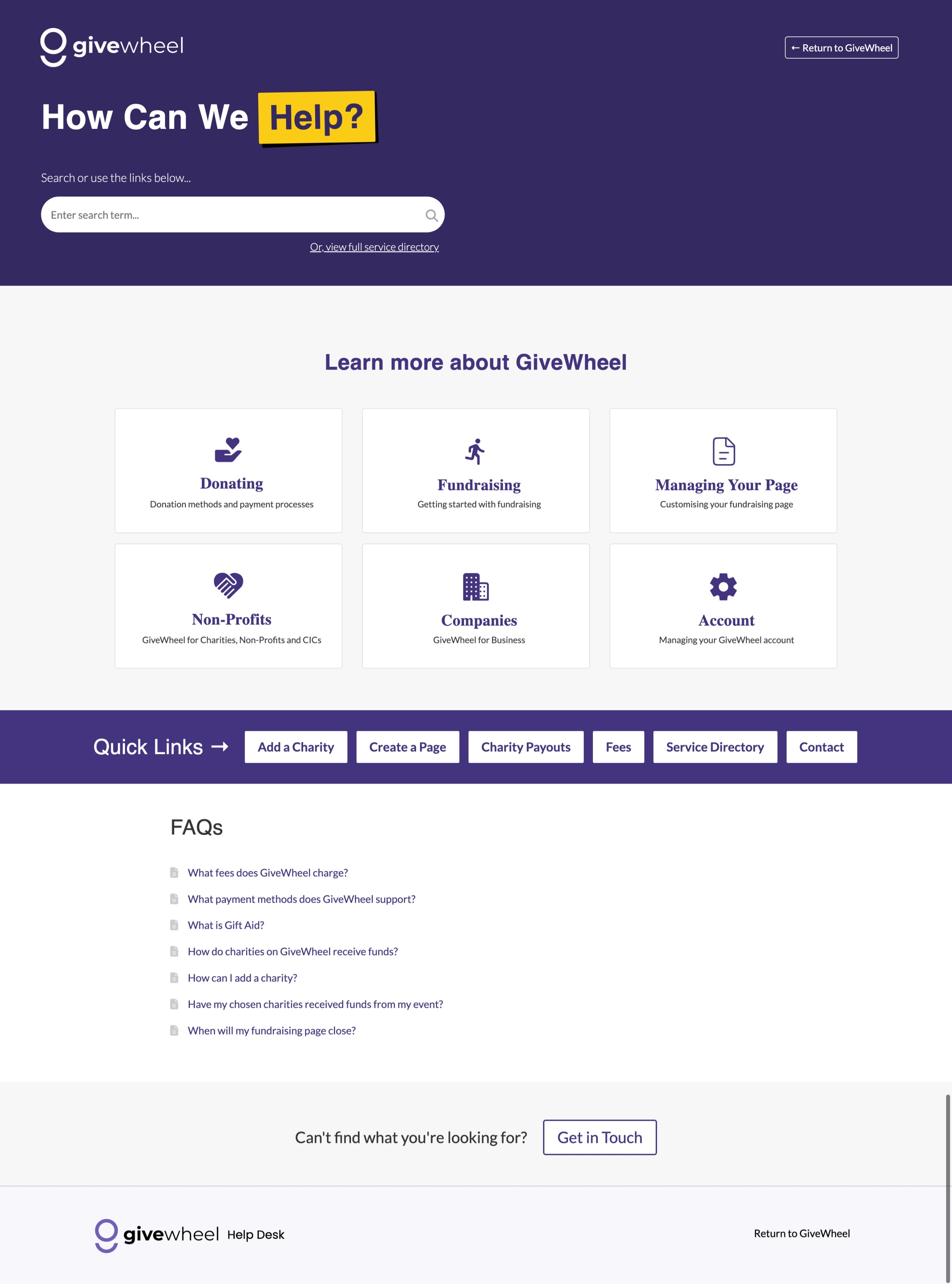 GiveWheel help center