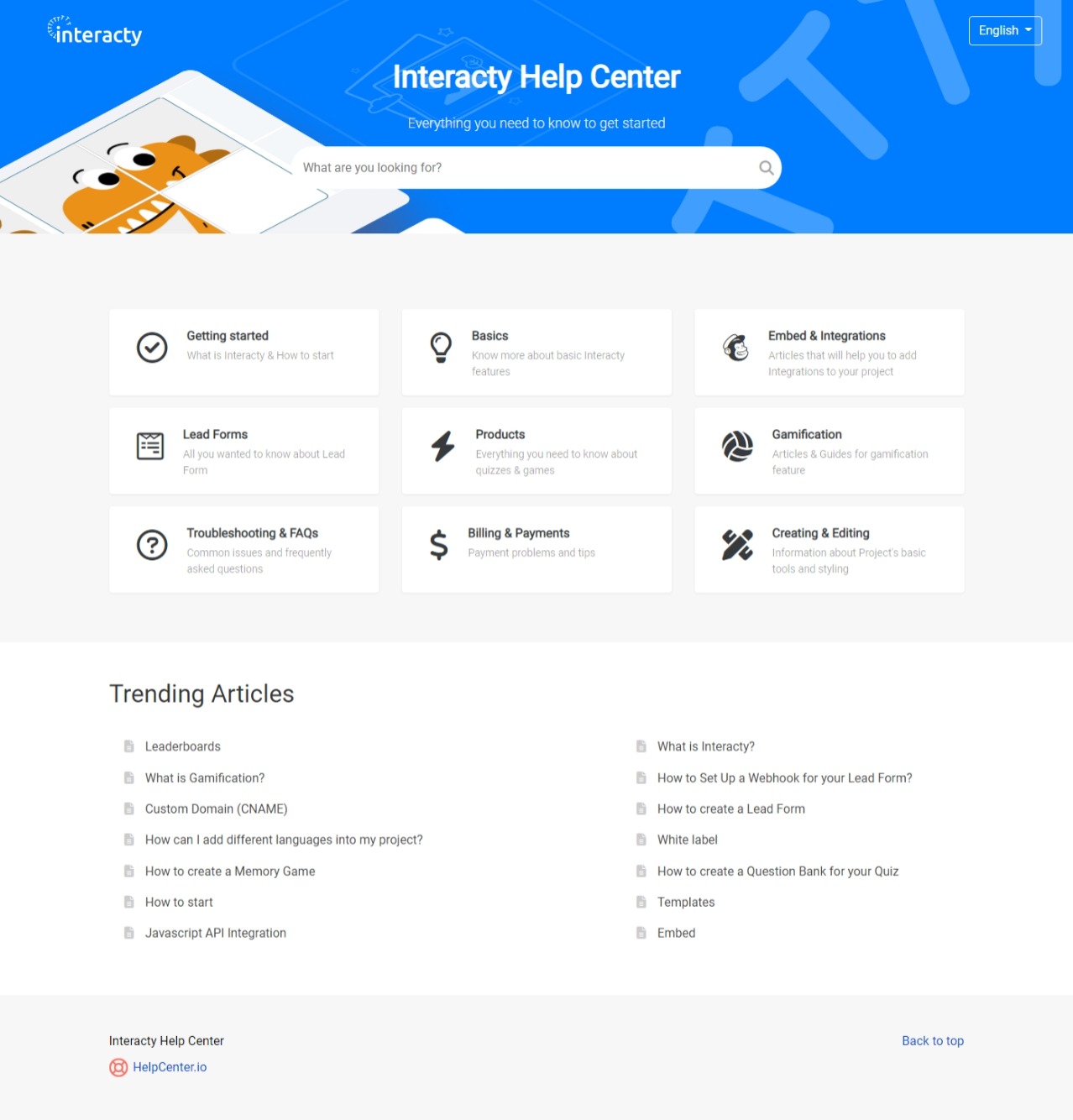 Interacty help center